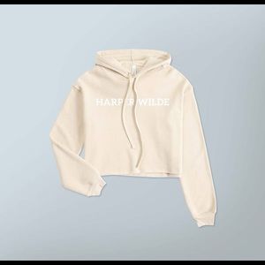 Harper Wilde Creme Crop Hoodie